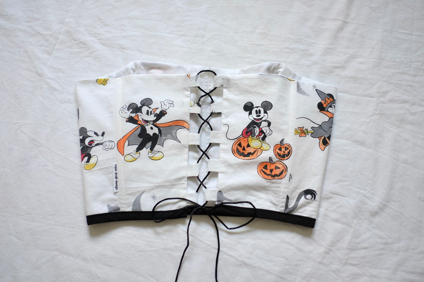 XS/S spooky cropped strapless corset top